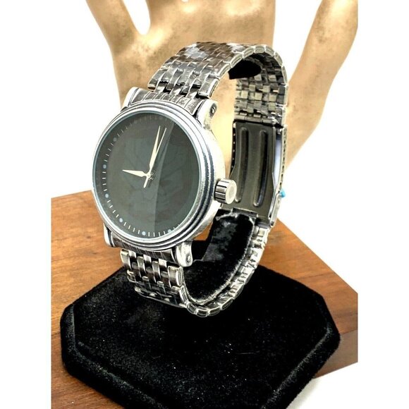 Marvel Black Panther Men's Watch Black Dial Silver Stainless Steel WMA00… - Picture 2 of 13